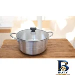 نمای کناری سرویس قابلمه و تابه آلومینیوم ۷ پارچه وایت استون مدل W۲۸ اصل پروفایل و ساختار