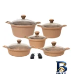 نمای کناری سرویس پخت و پز 10 پارچه مدل برلیان لاویلوکس پروفایل و ساختار