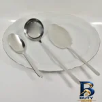نمای کناری سرویس ملاقه و کفگیر ۳ پارچه مدل دونا پروفایل و ساختار
