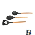 نمای پخته سرویس کفگیر و ملاقه ۱۲ پارچه مدل kitchen & Dining بافت برنج پخته