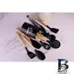 نمای پخته سرویس ملاقه و کفگیر ۱۲ پارچه کد 300468 بافت برنج پخته