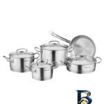 نمای کناری سرویس پخت و پز کرکماز مدل Proline 9 پارچه پروفایل و ساختار