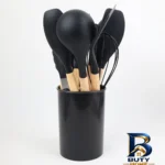 نمای پخته سرویس کفگیر و ملاقه ۱۲ پارچه مدل NDI۱۳۷۴ اصل بافت برنج پخته