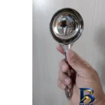نمای پخته سرویس ملاقه و کفگیر ۶ پارچه مدل کوتاه هندی بافت برنج پخته