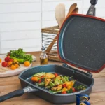 نمای کناری تابه رژیمی تکنو ونوس با روکش گرانیتی و در آلومینیومی پروفایل و ساختار