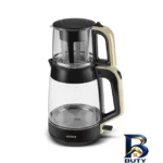 نمای کناری چای ساز روی هم کاراجا مدل Glass Tea XL پروفایل و ساختار