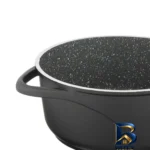 نمای کناری قابلمه تفلون عروس مدل ویکتوریا با کیفیت بالا پروفایل و ساختار