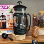 نمای کناری فرنچ پرس آنام مدل 600cc با طراحی زیبا پروفایل و ساختار