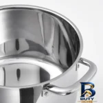 نمای کناری قابلمه استیل ایکیا با کفه سه لایه و طراحی مناسب پروفایل و ساختار
