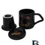 نمای کناری لیوان دمنوش ساز مدل اشکان کد 18244xlove با گنجایش 160 میلی لیتر پروفایل و ساختار