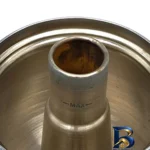 نمای کناری سماور گازی عالی نسب مدل نگین نفیس با گنجایش 6 لیتر پروفایل جعبه و مهرکاری