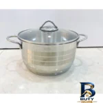 نمای کناری قابلمه استیل لوکس با کیفیت بالا پروفایل و ساختار