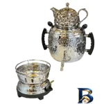 نمای پخته سماور گازی آکماز مدل سه کاره زیر کابینتی با گنجایش 6 لیتر بافت برنج پخته