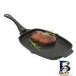 نمای کناری تابه گریل چدن نالینو با روکش دیسکاور پروفایل و ساختار