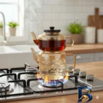 نمای کناری ست کتری و قوری مدل شیوا گنجایش ۲ لیتر ۱ لیتر اصل پروفایل و ساختار