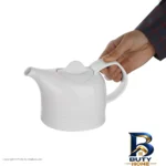 نمای کناری قوری چینی زرین ایران مدل هتلی 49 کد 03 درجه سه پروفایل و ساختار