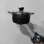 نمای کناری قابلمه گرانیتی ظرف سازان اسدیان با پوشش نسوز پروفایل و ساختار