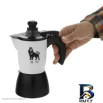 نمای کناری قهوه جوش باکیفیت مدل Moka crem R.H پروفایل و ساختار