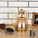 نمای کناری ست کتری قوری مولتینی کد ۴۵۵۱ گنجایش ۱.۵ لیتر گنجایش ۰.۵۵ لیتر اصل پروفایل و ساختار
