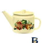 نمای کناری ست کتری و قوری لعابی طرح کدو با گنجایش 3/5 لیتری پروفایل و ساختار
