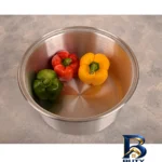 نمای کناری قابلمه آلومینیومی روحی با در پوش پروفایل و ساختار
