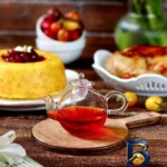 نمای کناری قوری زعفران مدل 1172 با طراحی زیبا و شیک پروفایل جعبه و مهرکاری
