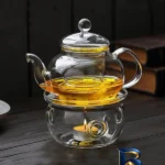 نمای کناری وارمر قوری مدل انار با طراحی زیبا پروفایل و ساختار