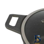 نمای کناری قابلمه تکنو مدل Diamond با روکش گرانیتی و در سوپاپ دار پروفایل و ساختار