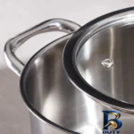 نمای کناری قابلمه استیل مادام کوکو با طراحی سه لایه پروفایل و ساختار