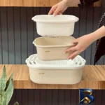 نمای کناری ست آبکش و لگن ۸ پارچه لیمون کد HS۵ اصل پروفایل و ساختار