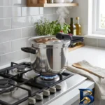 نمای کناری زودپز پارس استیل با ظرفیت و کف سه لایه پروفایل و ساختار