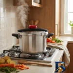 نمای کناری زودپز پارس استیل بایا با کف سه لایه پروفایل و ساختار