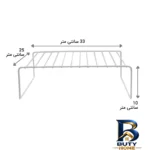 نمای کناری نظم دهنده کابینت و کشو مدل M۱۲ بسته ۲ عددی اصل پروفایل و ساختار