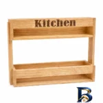 نمای کناری ست جا ادویه ۱۰ پارچه مدل KITCHEN با استند پروفایل و ساختار
