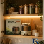 نمای کناری بانکه حبوبات مدل ROTATING RICE BARREL پروفایل و ساختار