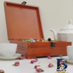 نمای کناری جعبه پذیرایی دمنوش و چای کیسه ای مدل یاس کد 27000 پروفایل و ساختار