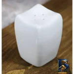 نمای کناری نمک پاش چینی مدل سفید بسته ۶ عددی پروفایل و ساختار