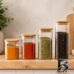 نمای کناری جای ادویه ۴ پارچه مدل در بامبو پروفایل و ساختار