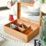 نمای کناری جعبه دمنوش مهتاک دکور مدل باکس کافی پروفایل و ساختار