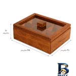 نمای کناری جعبه چای کیسه ای مدل ۶ پارت BX۰۳۰۴۱ اصل پروفایل و ساختار
