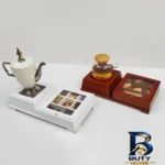 نمای کناری جعبه دمنوش چوبی مدل جانان پروفایل و ساختار