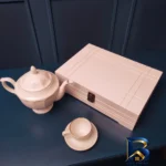 نمای کناری جعبه دمنوش مدل یاس با طراحی زیبا پروفایل و ساختار