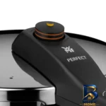 نمای کناری زودپز دوقلو WMF مدل Perfect با سیستم قفل ایمنی پروفایل و ساختار