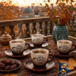 نمای کناری ست فنجان و نعلبکی ۸ پارچه ۴ نفره مدل موکا پروفایل و ساختار