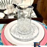 نمای کناری ست نعلبکی و استکان ۱۲ پارچه پاشاباغچه مدل تایملس کد 96991 پروفایل و ساختار