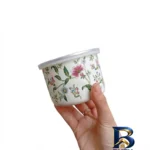 نمای کناری ظرف نگهدارنده لعابی مدل باغ بهشت مناسب یخچال و فریزر با ۵ عدد پروفایل و ساختار