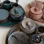 نمای کناری سرویس قهوه خوری ۶ پارچه با کد 0075 پروفایل و ساختار