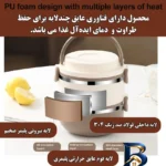 نمای کناری ظرف نگهدارنده سه طبقه مدل کد 2041 پروفایل و ساختار