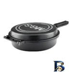 نمای کناری سرویس قابلمه و تابه گرانیت ۲۵ پارچه ام جی اس مدل B کد GB۲۵۱۴ اصل پروفایل و ساختار