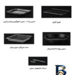 نمای جلو آون توستر ۲۵ لیتری راف مدل R.۵۳۳۱ اصل طراحی و جزئیات کلیدی